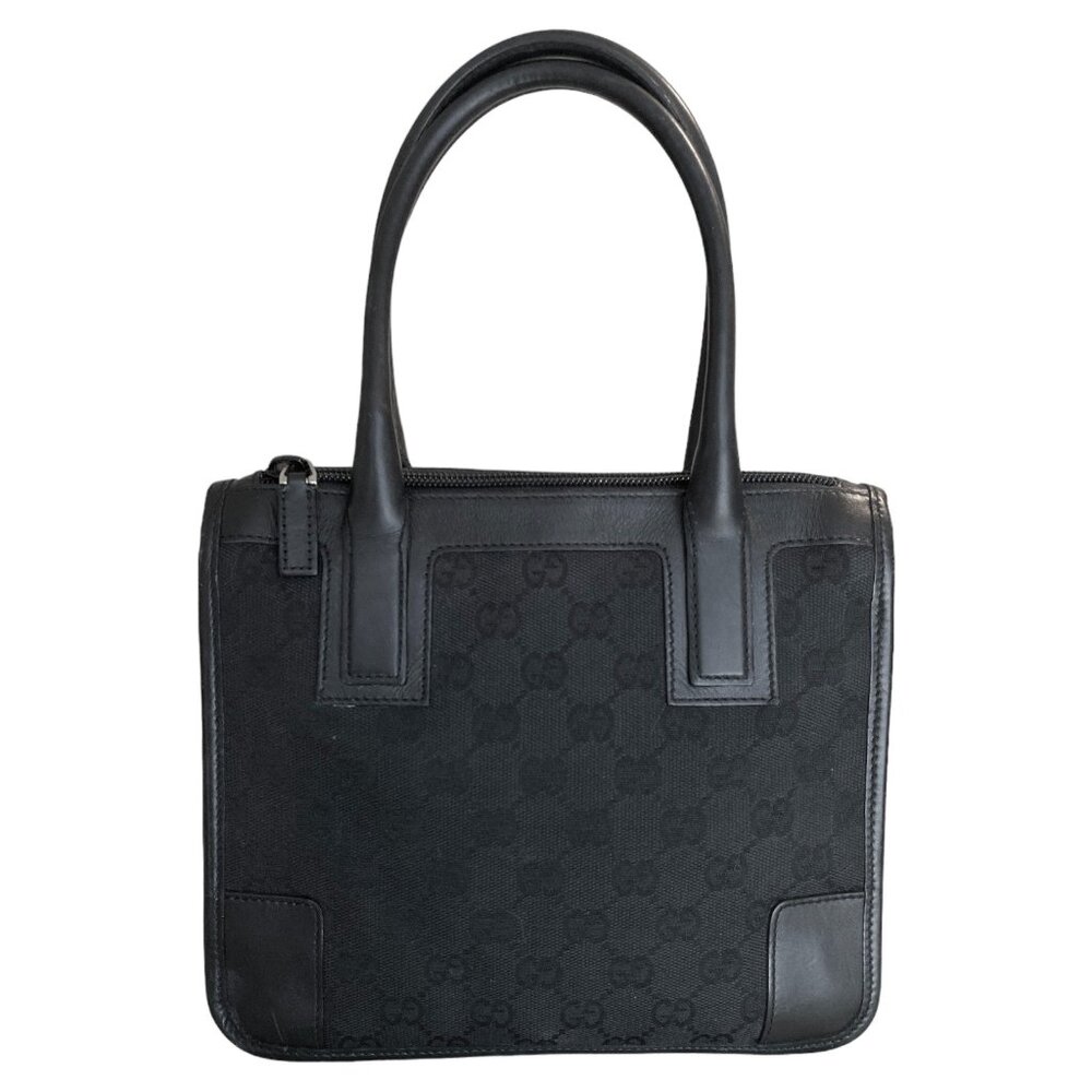 Authentic Gucci Black Jacquard Small Tote Bag 0856